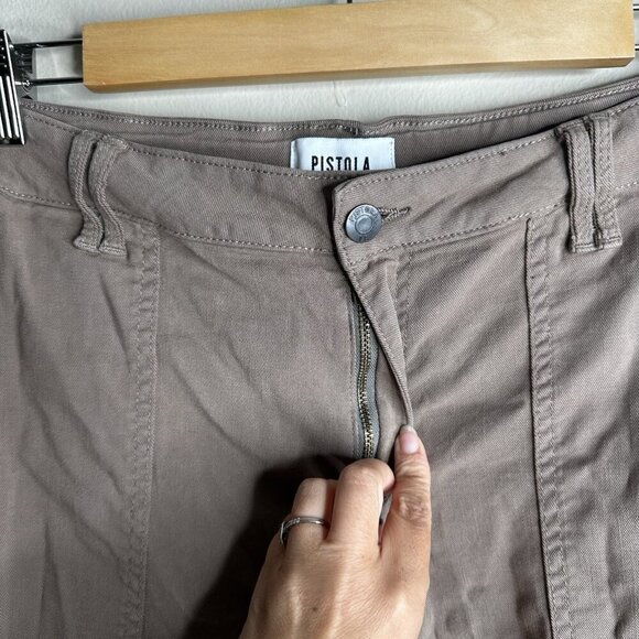 Pistola Crop Pants Safari Brown Sz 32 Revolve Punk Military Cargo Utility Grunge - Picture 6 of 11